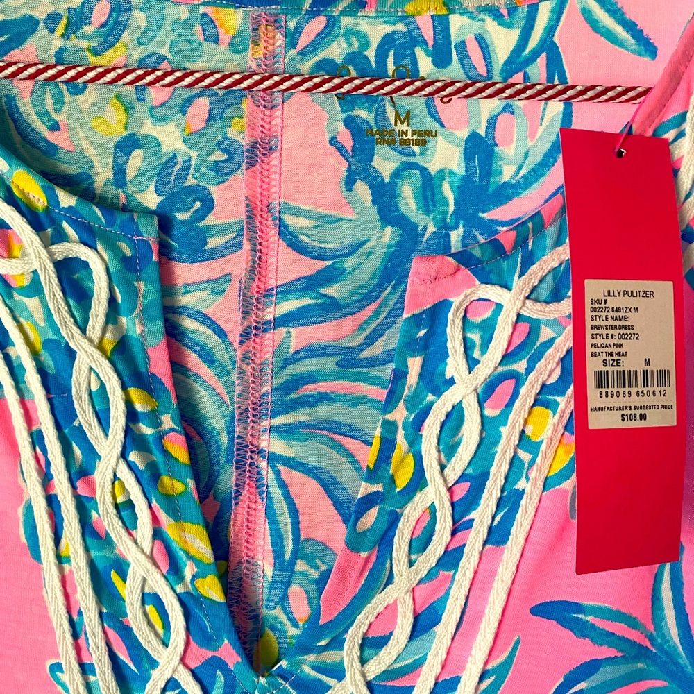 Lilly Pulitzer cotton short sleeve dress sz.M NWT